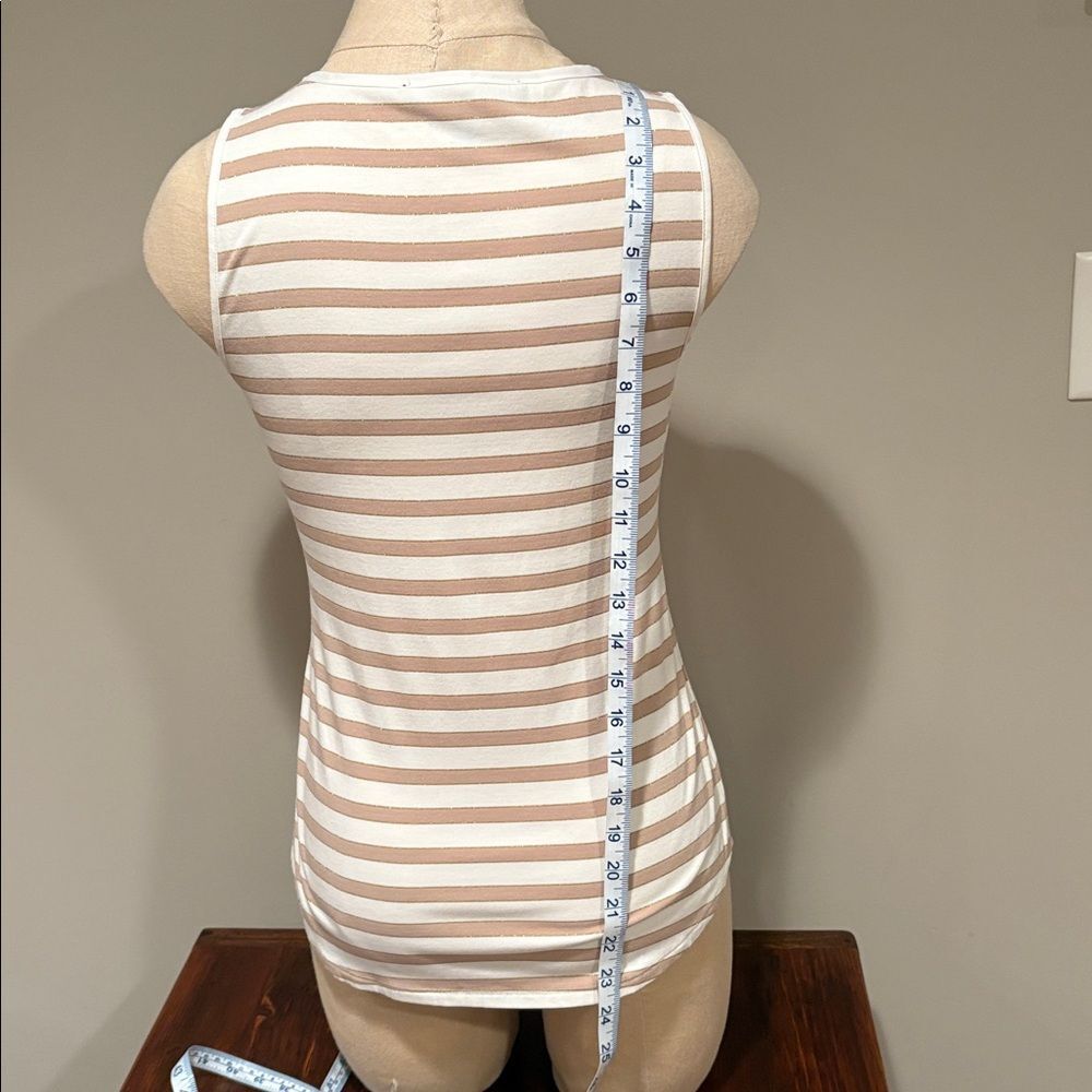 White House Black Market Striped Lace-Up Tank Size XS - Picture 6 of 10